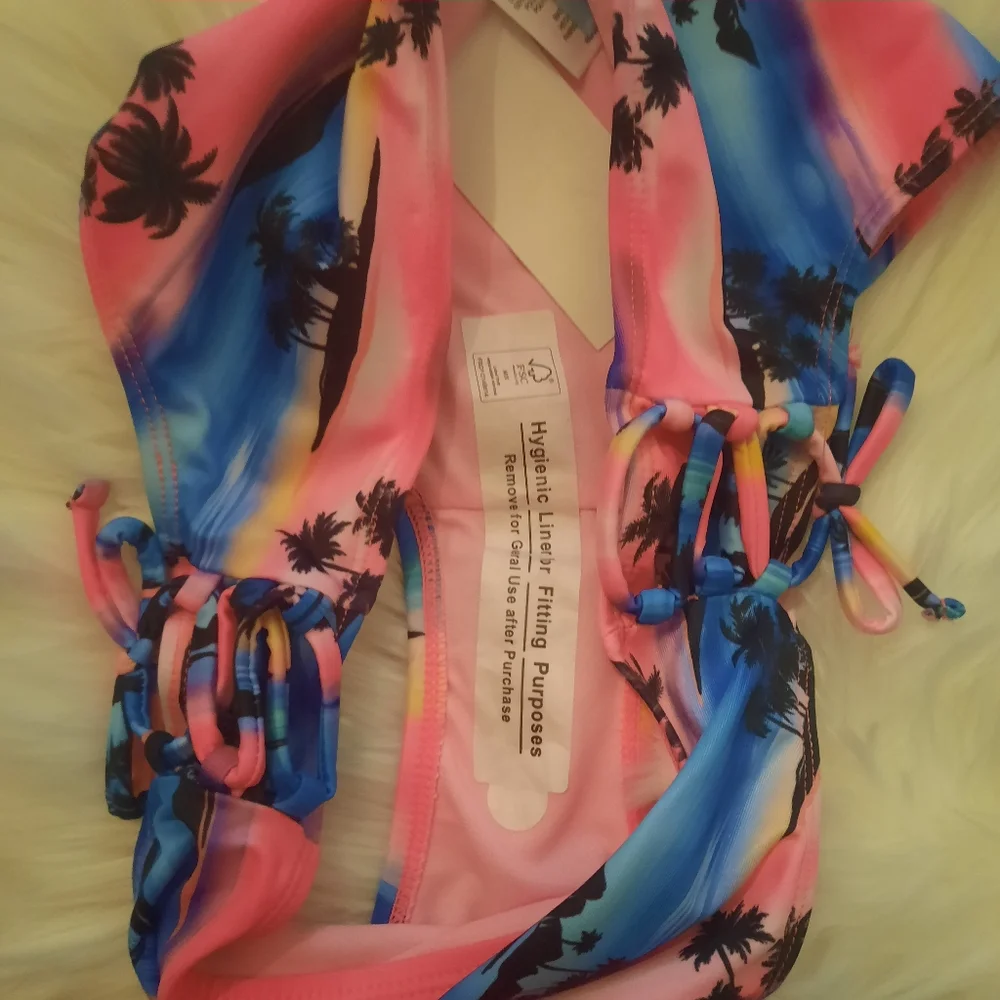 Tropical Sunset Kids Swim Set -Mid Kini Size: 16 - NWT